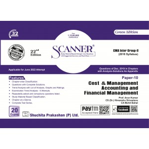 Shuchita Prakashan's Cost & Management Accountancy and Financial Management Solved Scanner for CMA / CWA Inter Group II Paper 10 June 2022 Exam (Syllabus 2016)